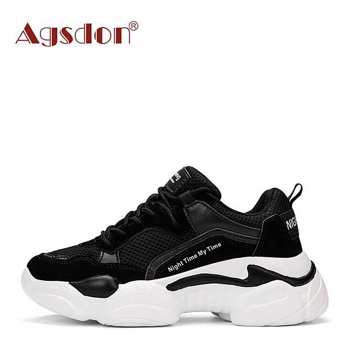 Giày thể thao Sneaker nữ Agsdon đế cao 5.5cm