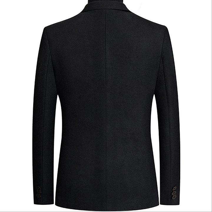 Áo khoác dạ nam lông cừu cổ vest cao cấp