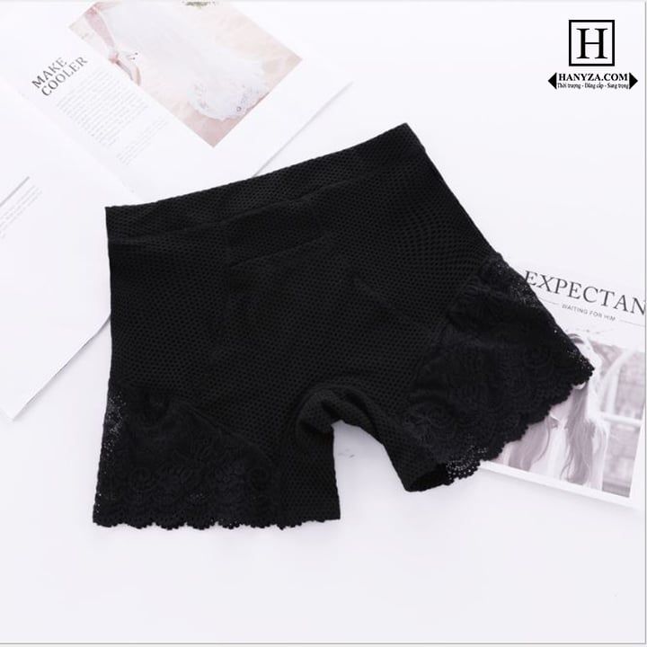 Quần bảo hộ ren nữ eo cao phối túi mini 8234