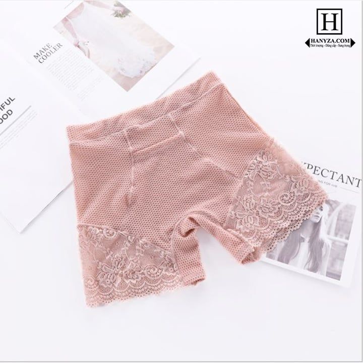 Quần bảo hộ ren nữ eo cao phối túi mini 8234