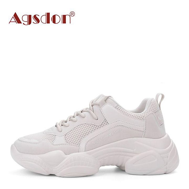 Giày thể thao Sneaker nữ Agsdon đế cao 5.5cm