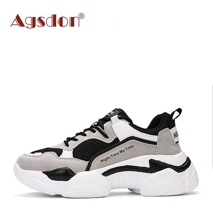 Giày thể thao Sneaker nữ Agsdon đế cao 5.5cm