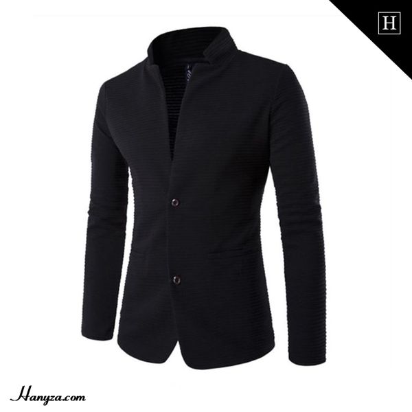 Áo khoác Blazer nam cổ trụ phong cách đơn giản