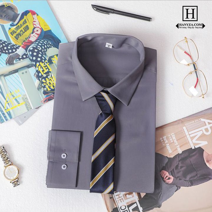 Áo sơ mi nam dài tay dấu cúc Y1202
