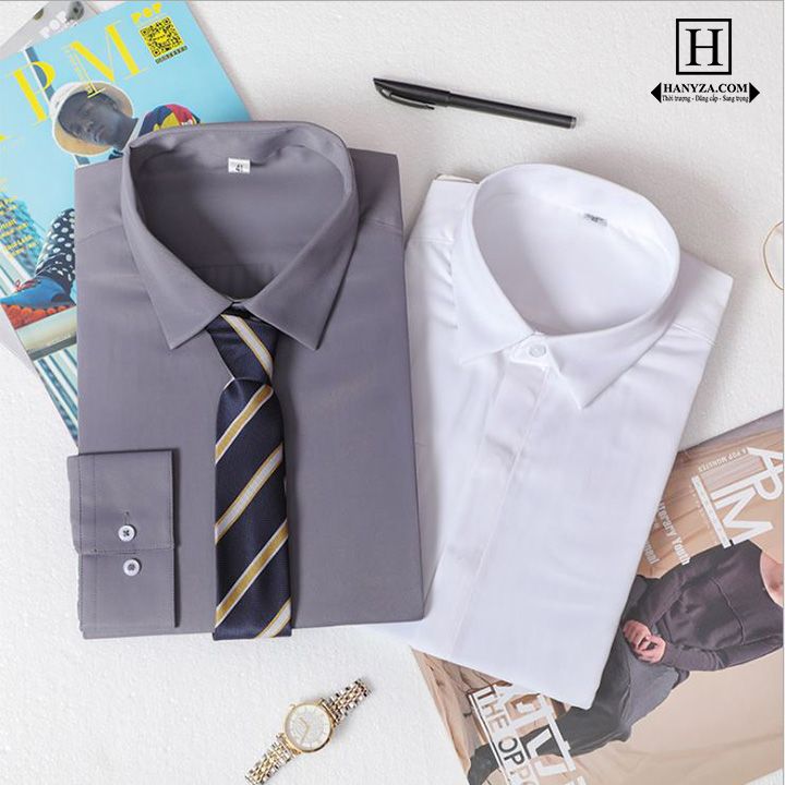 Áo sơ mi nam dài tay dấu cúc Y1202