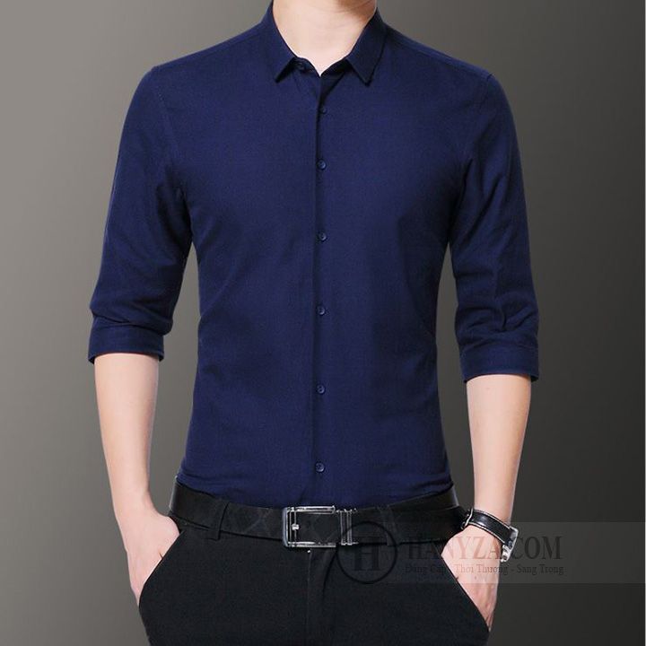 Áo sơ mi nam tay lỡ phong cách Hàn Quốc