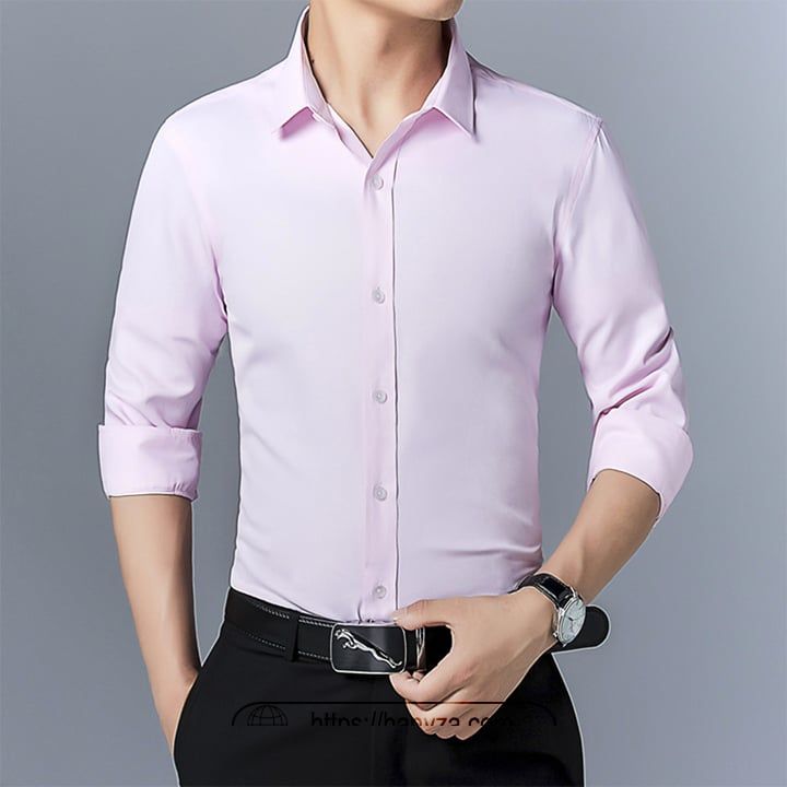 Áo sơ mi nam dài tay cổ bẻ trơn CA9500