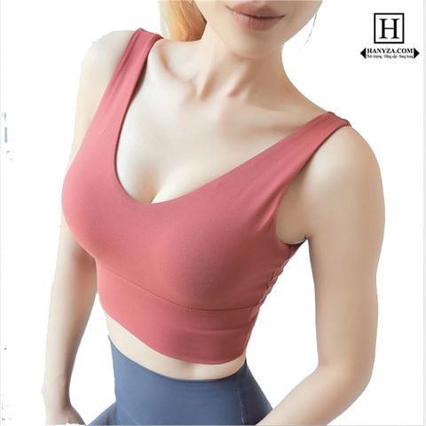 Áo Bra tập Yoga nữ cổ và lưng xẻ chữ V sâu