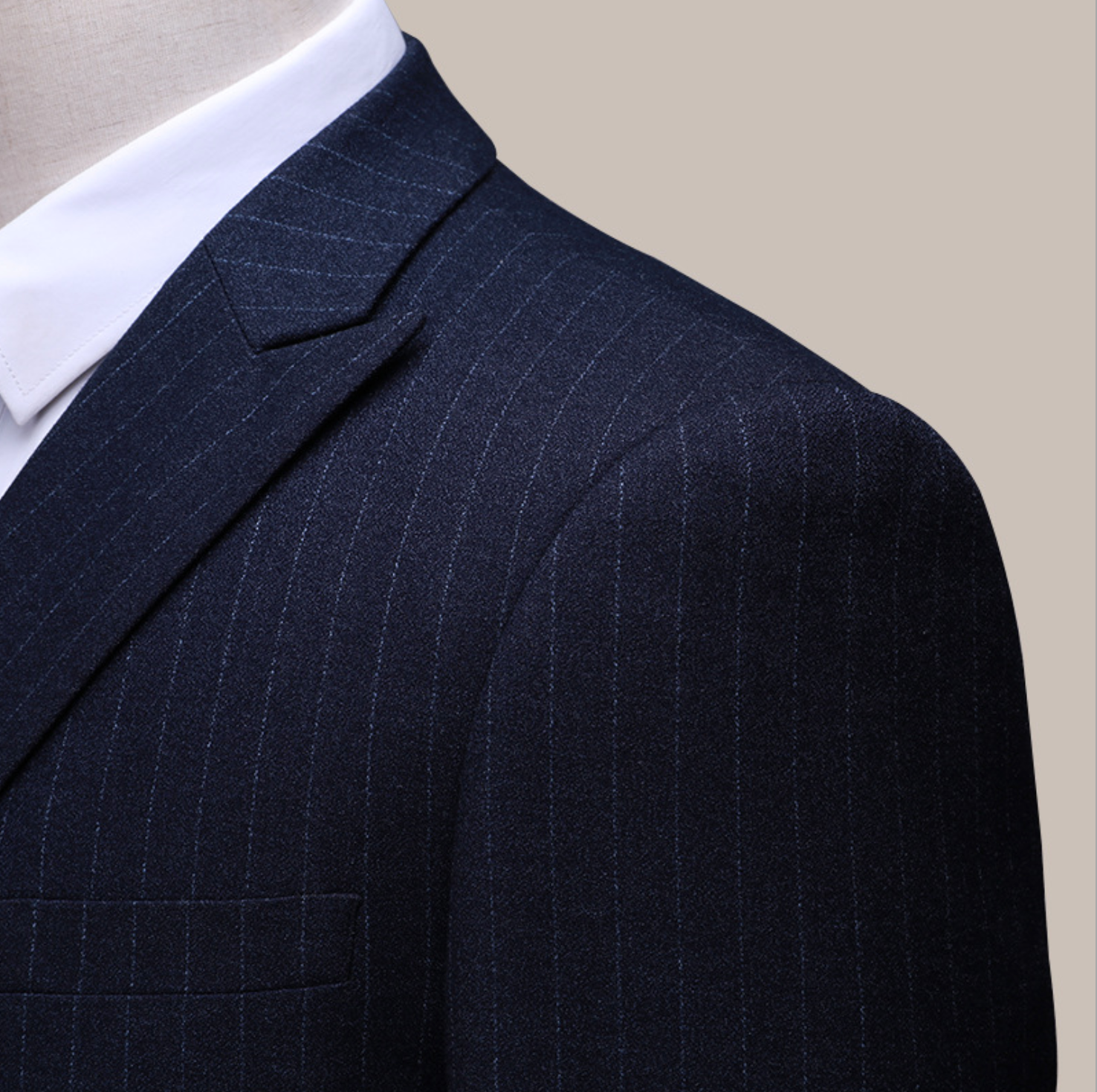 Bộ vest mỏng nam dáng lỡ kẻ sọc HAN-W021