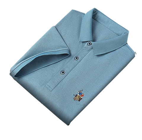 Áo Polo nam cổ bẻ hoạ tiết thêu tay GFY801