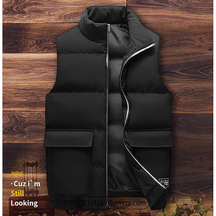 Áo vest phao nam cổ đứng túi ngang size to
