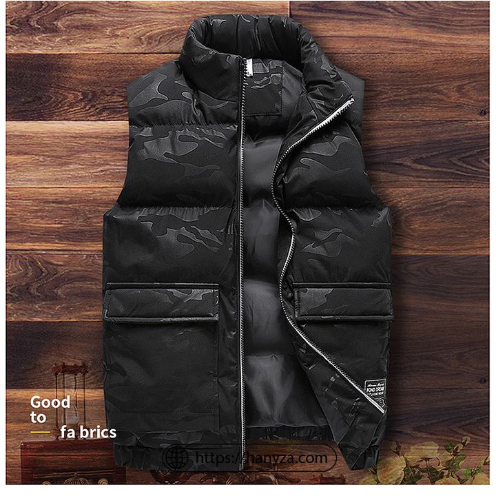 Áo vest phao nam cổ đứng túi ngang size to