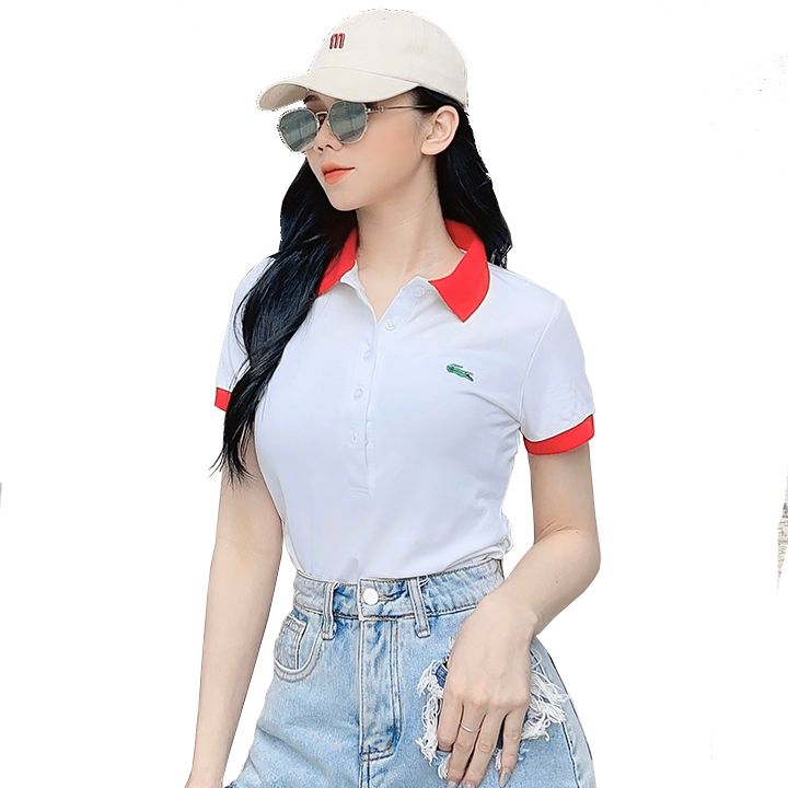 Áo polo nữ phối cổ màu TX017