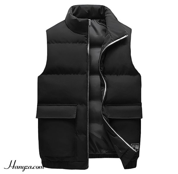 Áo vest phao nam cổ đứng túi ngang size to