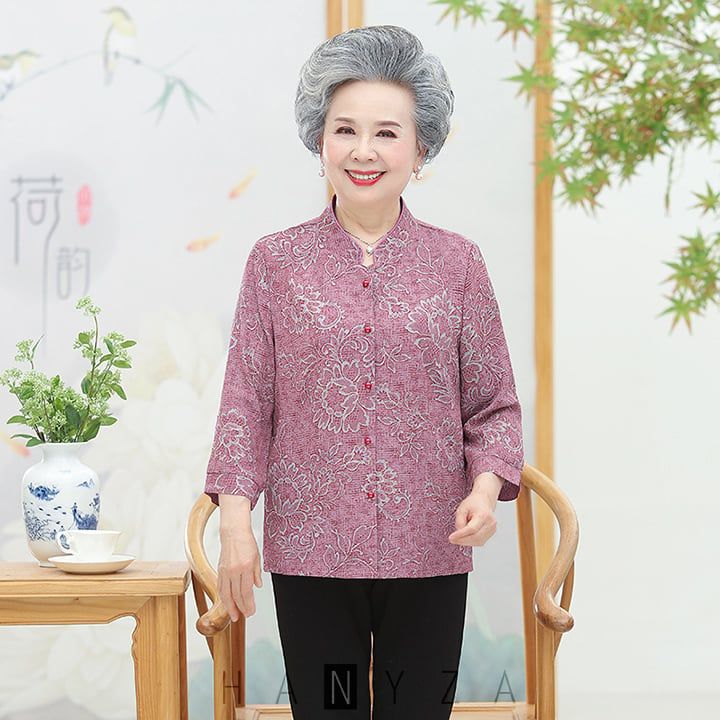 Giảm giá Áo sơ mi nữ trung niên cao cấp kiểu dáng sang trọng NP198  BeeCost