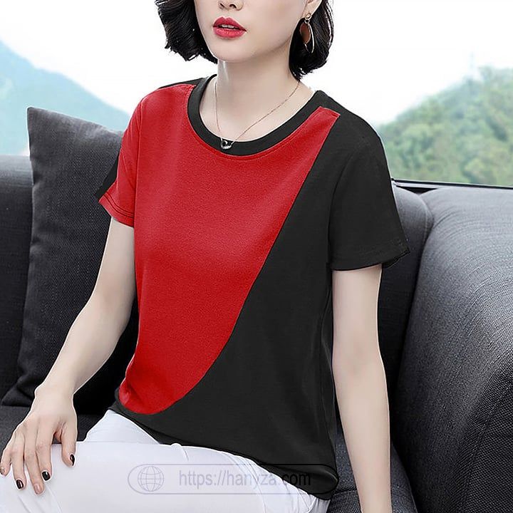 Áo thun ngắn tay nữ che khuyết điểm mỡ bụng