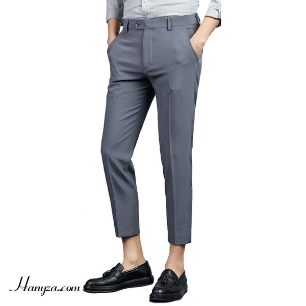 Quần âu nam ống bút chì dáng cộc