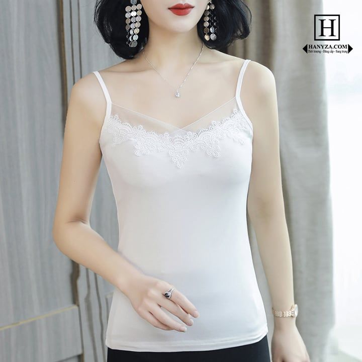 Áo yếm nữ phối ren cổ chữ V gợi cảm