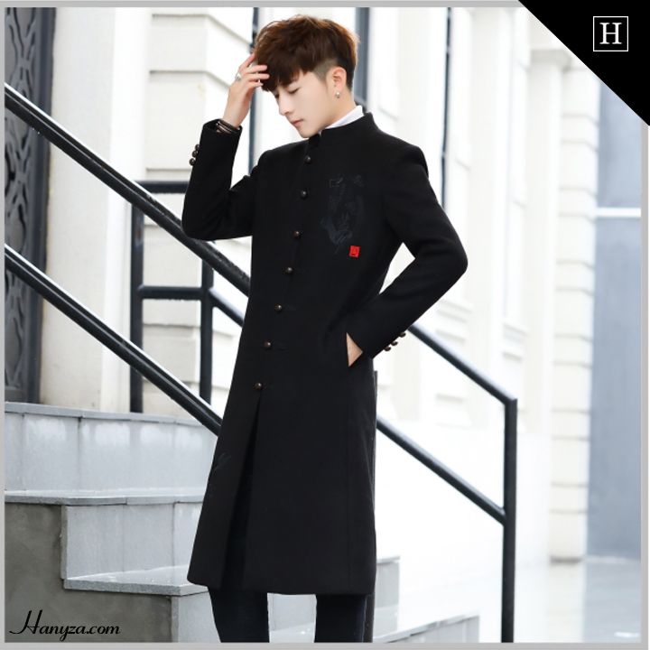 Áo dạ nam cổ tàu AZ1