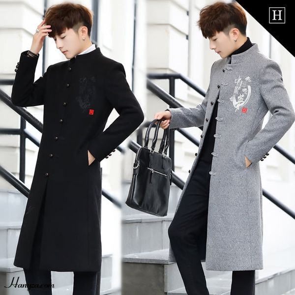 Áo dạ nam cổ tàu AZ1