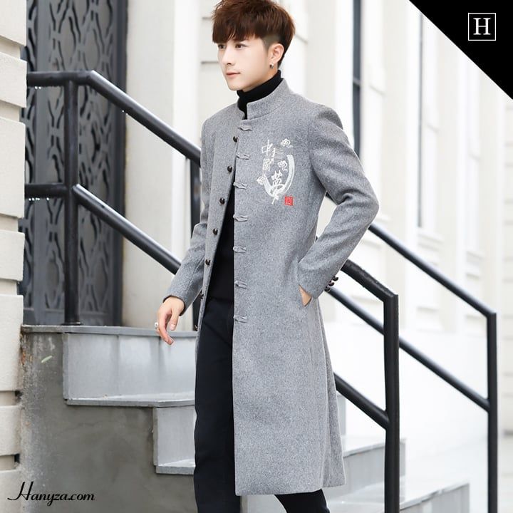 Áo dạ nam cổ tàu AZ1