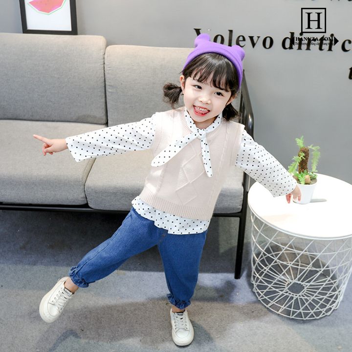 Bộ quần áo bé gái set 3 mảnh SF-Q07