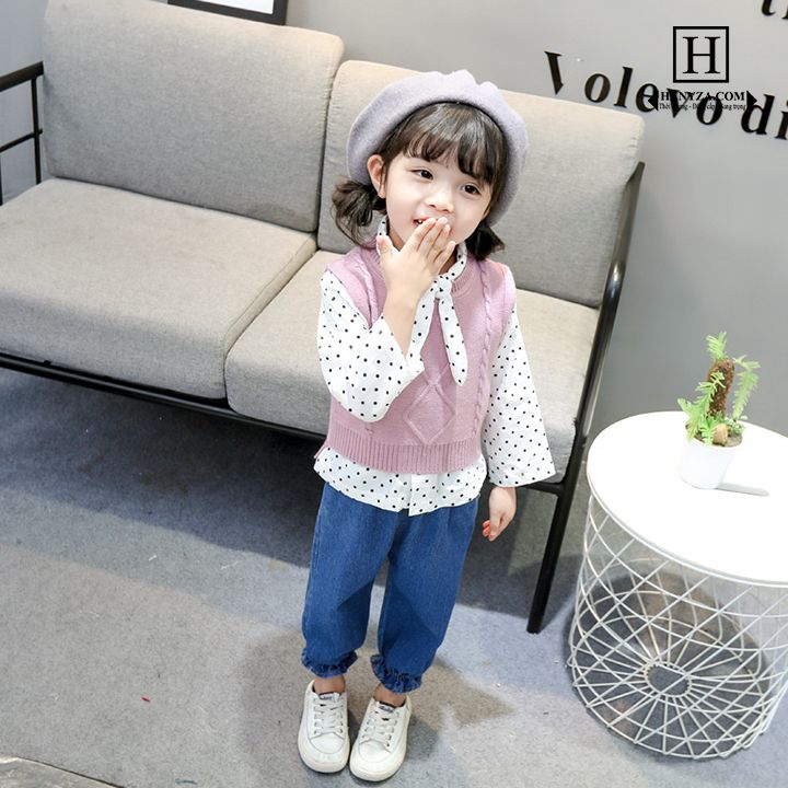 Bộ quần áo bé gái set 3 mảnh SF-Q07