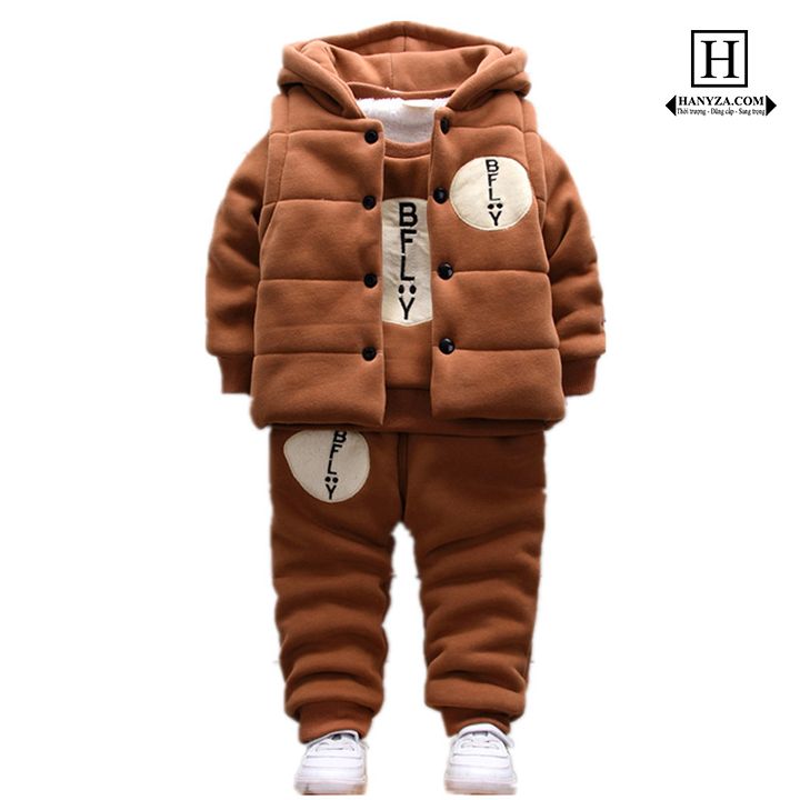 Bộ gấu 3 mảnh cho bé trai và gái từ 1-3 tuổi