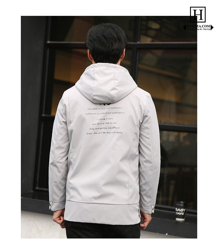 Áo khoác gió nam BEVERRY liền mũ phong cách trẻ trung