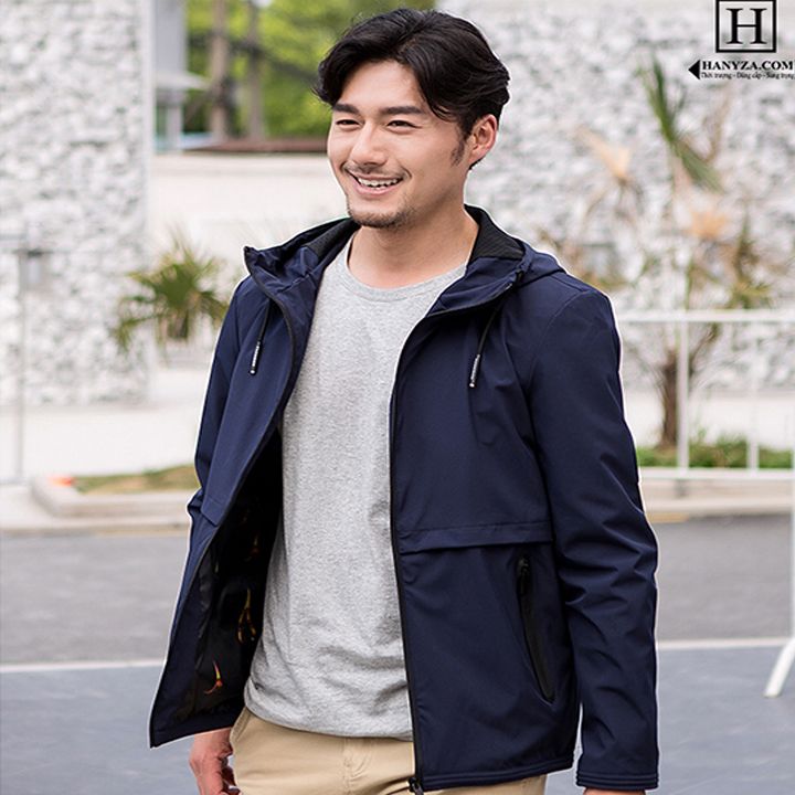 Áo khoác gió nam BEVERRY  liền mũ 17AFCS557