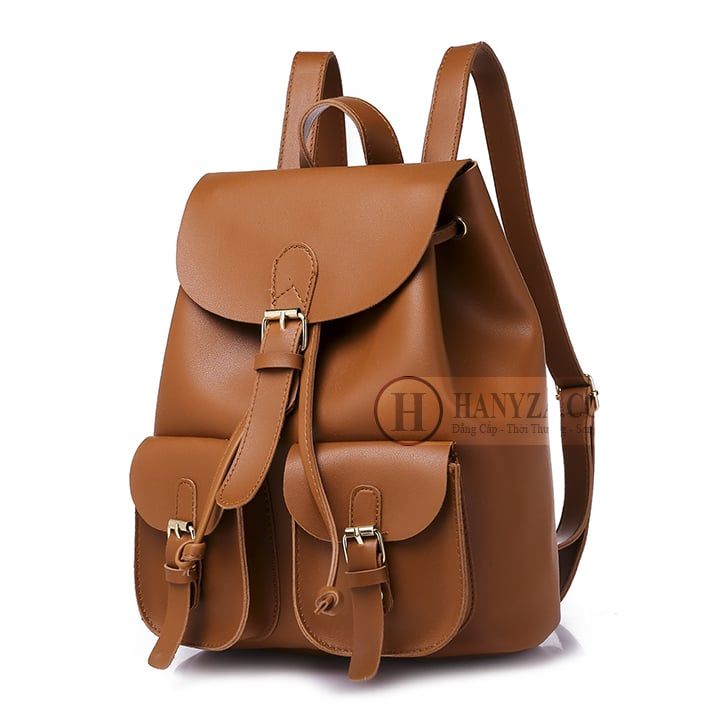Ba lô nữ da trơn phong cách Âu-Mỹ