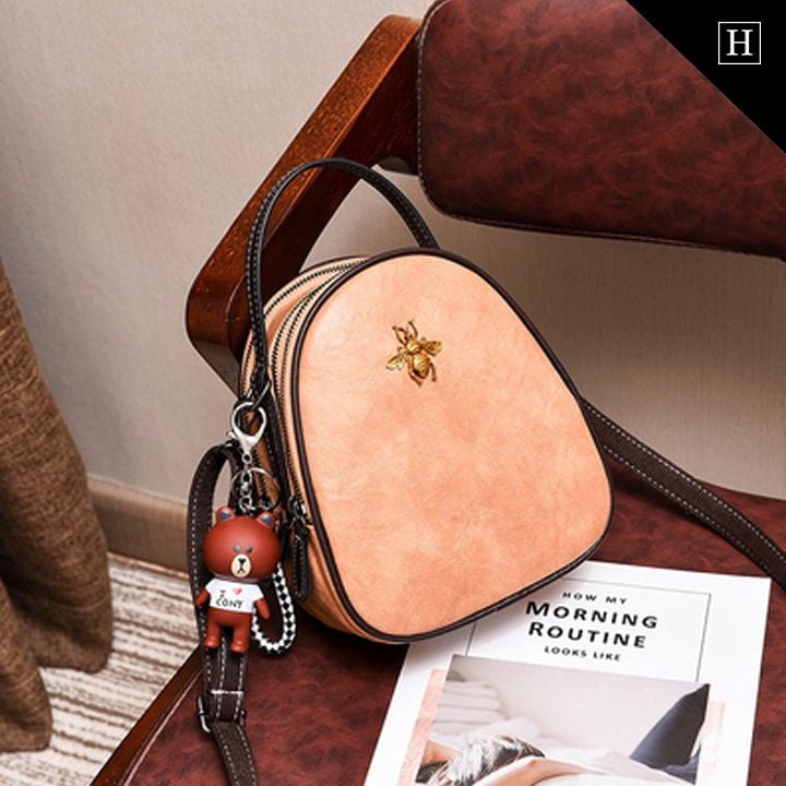 Ba lô nữ 3 trong 1 móc gấu lầy u sầu