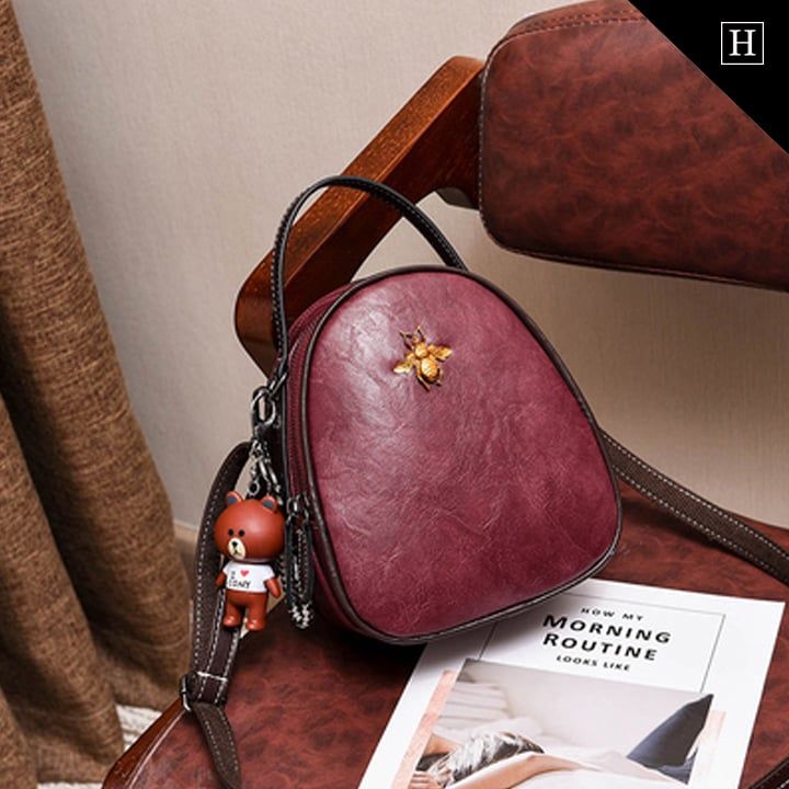 Ba lô nữ 3 trong 1 móc gấu lầy u sầu