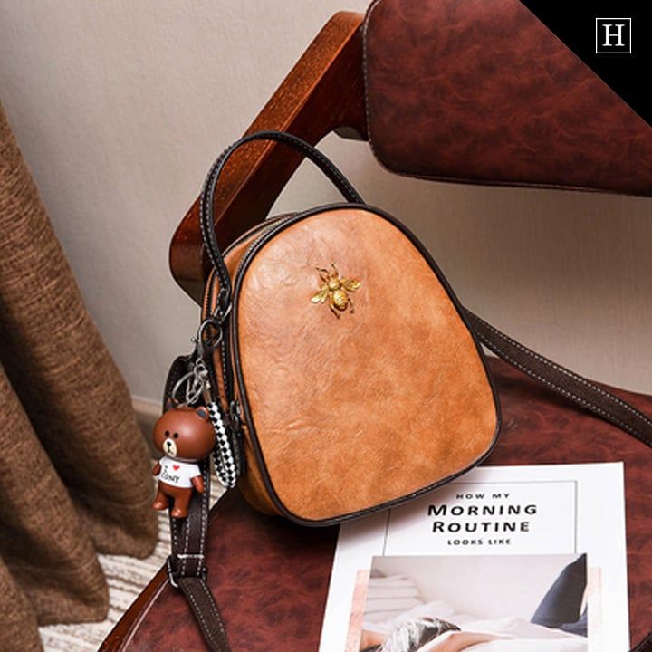 Ba lô nữ 3 trong 1 móc gấu lầy u sầu