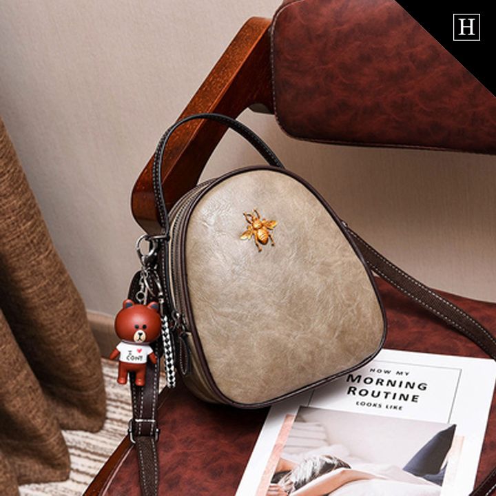 Ba lô nữ 3 trong 1 móc gấu lầy u sầu