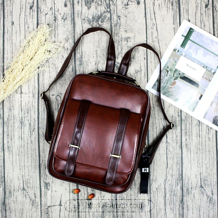 Balo nữ Retro kiểu dáng sinh viên cỡ lớn