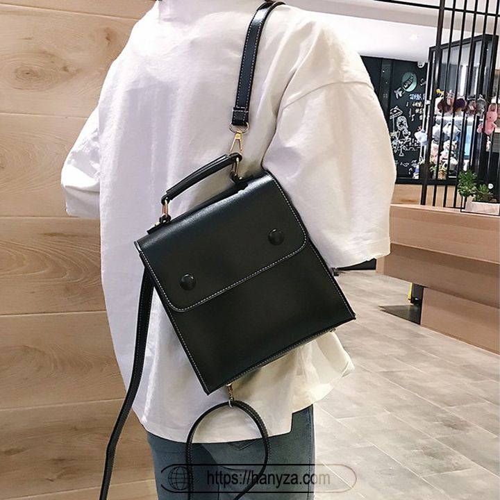 Balo nữ Hany retro A111 dáng vuông 2 trong 1