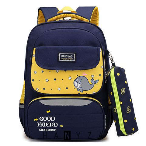 Balo học sinh tiểu học, trung học in hình cá voi