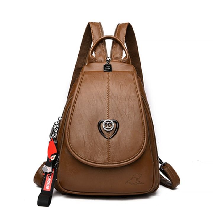 Balo nữ da bò Hanyza đính trái tim HXK-1621