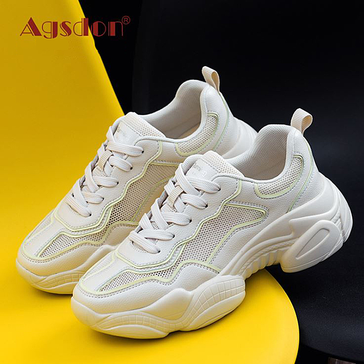 Giày thể thao Sneaker nữ đế cao 5.5cm phản quang đêm
