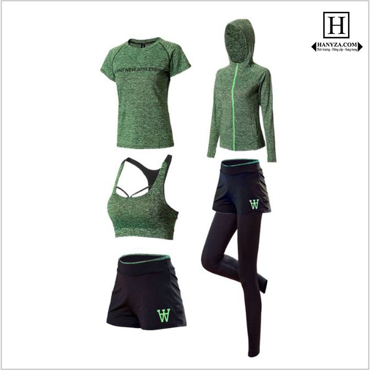 Bộ quần áo tập Yoga nữ 5 mảnh 8028