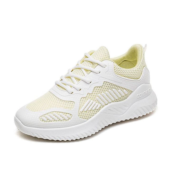 Giày thể thao nữ đế cao thoáng khí phối màu