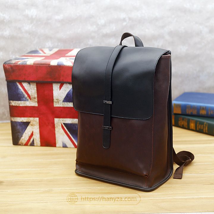 Balo nam da PU nắp gài dung lượng lớn