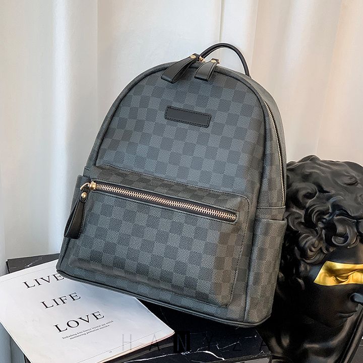 Ba lô nam kiểu dáng cổ điển hoạ tiết caro