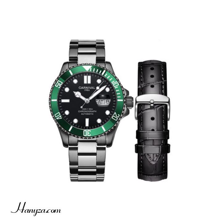 Đồng hồ cơ nam CARNIVAL Green Water Ghost J-8756