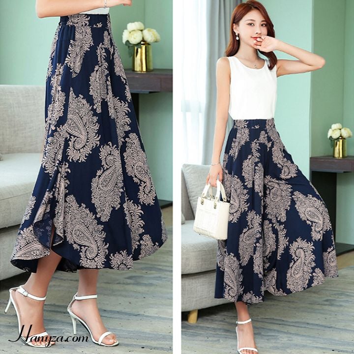 Quần Giả Váy Trung Niên Chiffon C739