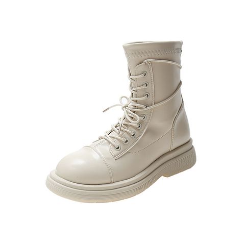Boot nữ dế dày 3cm cổ thấp phong cách cổ điển
