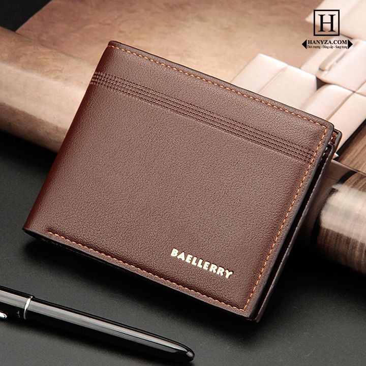 Ví ngắn nam đa thẻ Beallerry QBBR003
