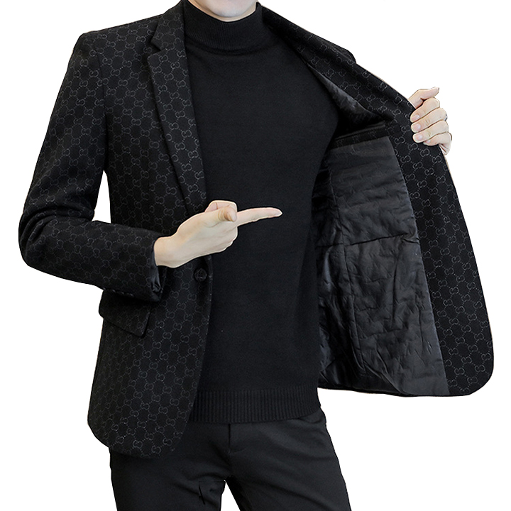 Áo vest nam chần bông hoạ tiết nổi