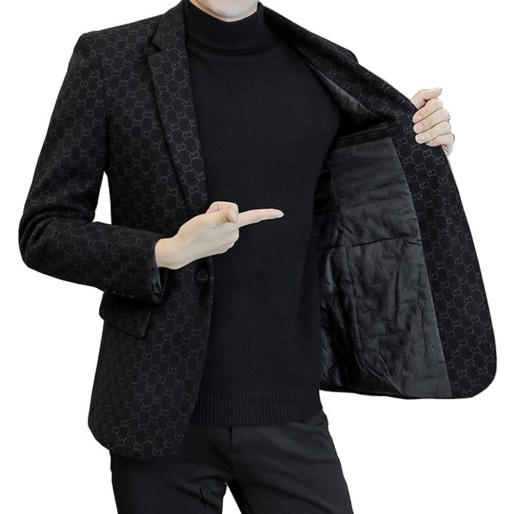 Áo vest nam chần bông hoạ tiết nổi